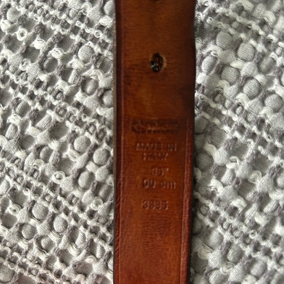 Vintage Coach Brown Leather Belt 34/35 Flawed - Picture 7 of 7